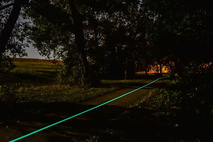 Piste cyclable lumineuse LuminoKrom – OliKrom©