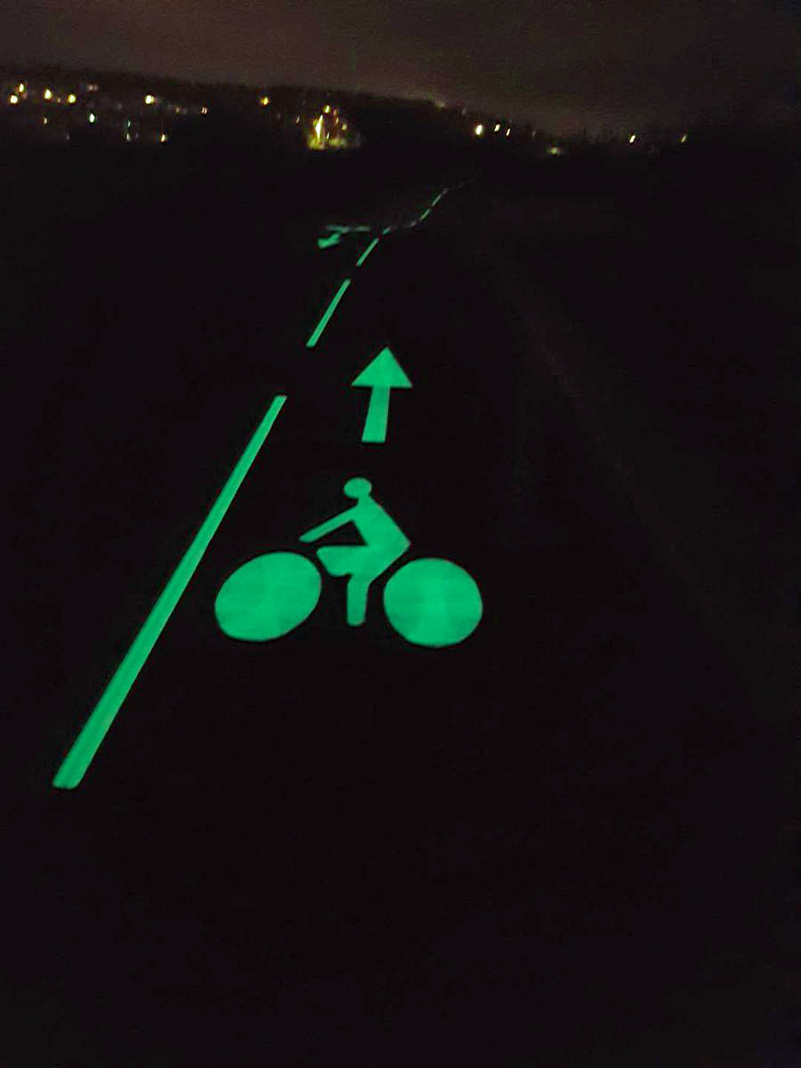 Leucate, Piste cyclable Photoluminescente – OliKrom©