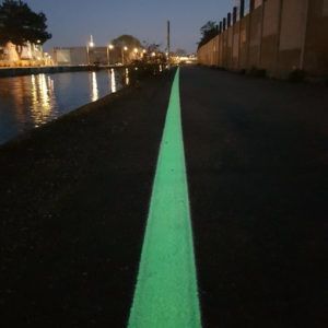 Piste cyclable lumineuse LuminoKrom Nancy – OliKrom©