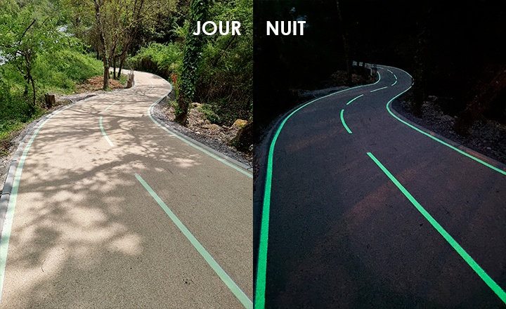 LuminoKrom Photoluminescent Road Marking