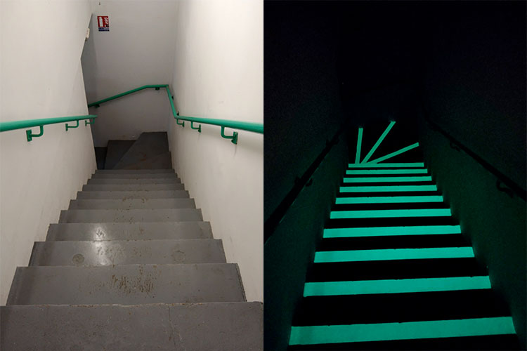 LuminoKrom®, marquage photoluminescent pour sécuriser une cage d'escalier