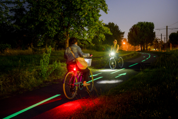 La peinture luminescente LuminoKrom intégrée dans le plan vélo 2023