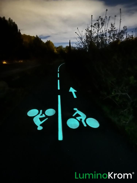 Grabels, piste cyclable de nuit
