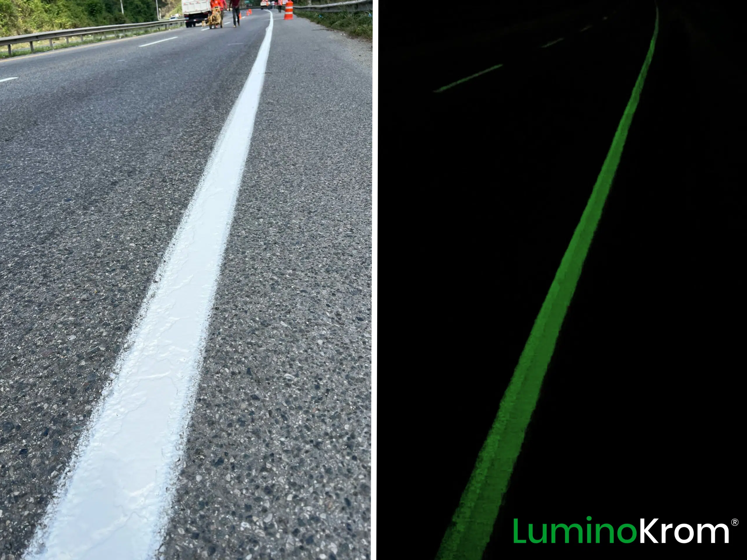 peinture luminescente au sol