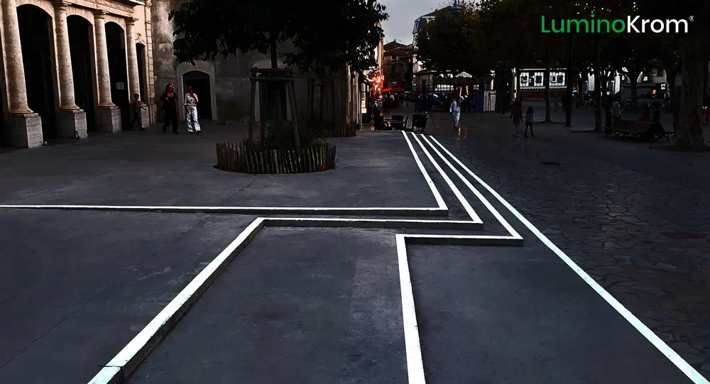 peinture luminescente au sol