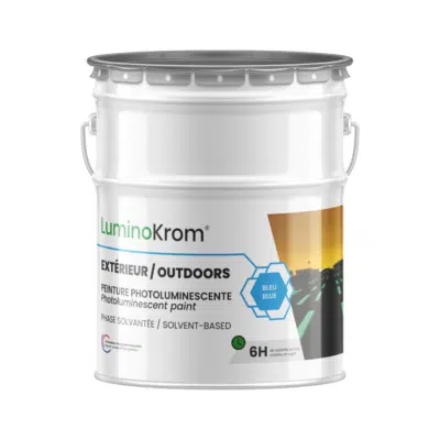 Pot Luminokrom solvantée couleur bleue