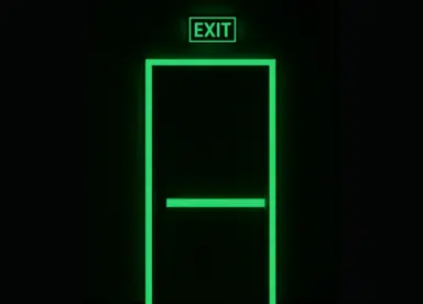 Signalétique lumineuse issue de secours